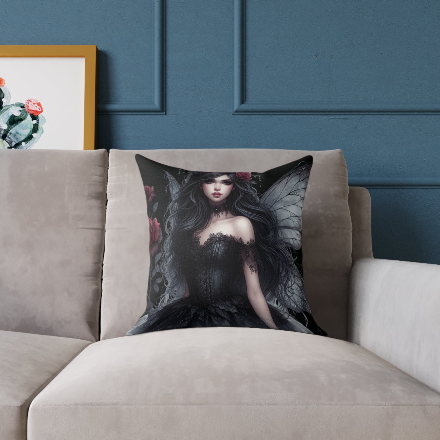 Gothic Fairy Square Throw Pillow