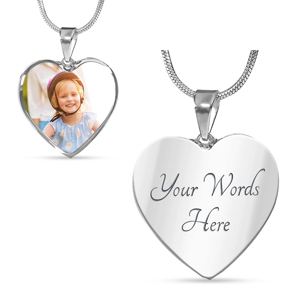 Custom Made Heart Necklace With Engraving