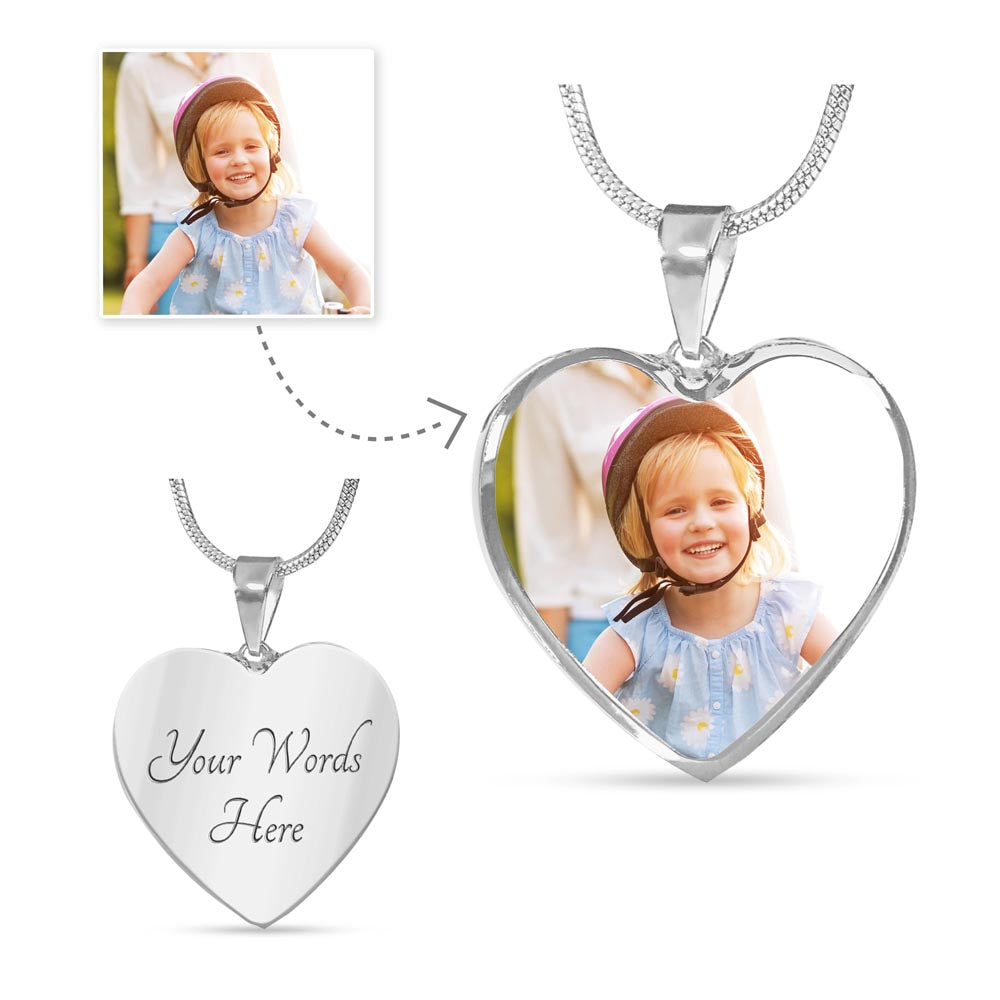 Custom Made Heart Necklace With Engraving