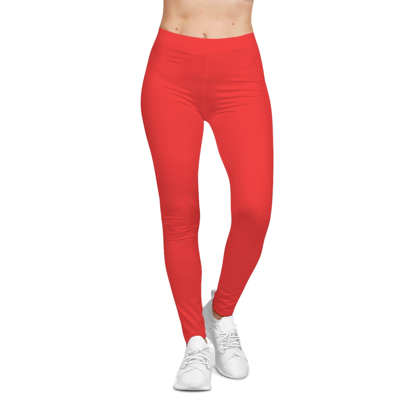 Comfortable Red Women's Casual Leggings for Everyday Wear