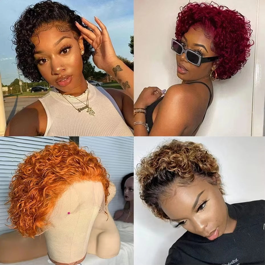 6 Inch Pixie Lace Front Wig Human Hair