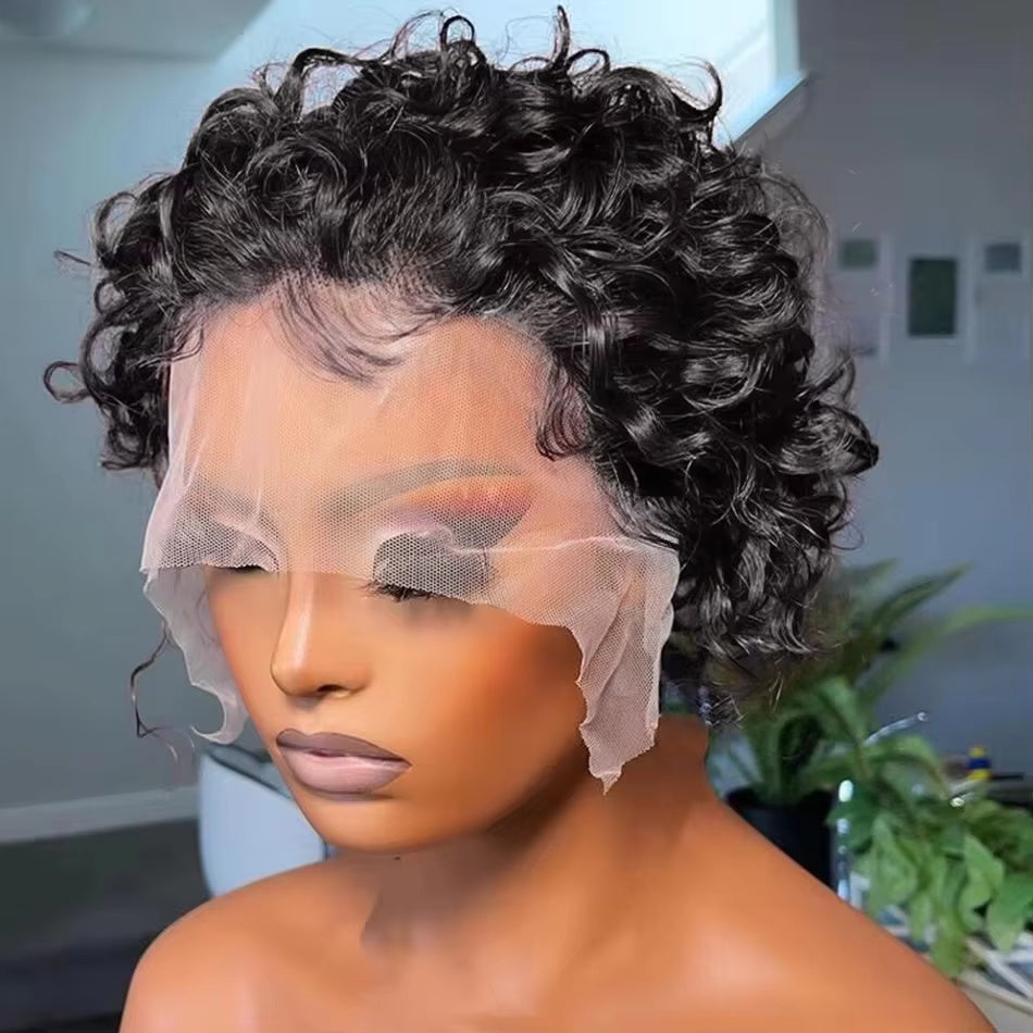 6 Inch Pixie Lace Front Wig Human Hair