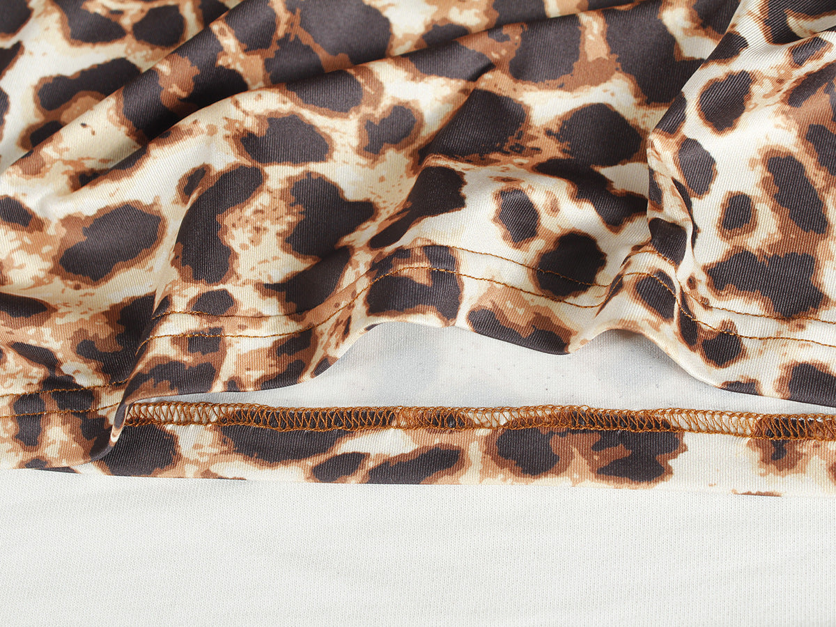 Leopard Print Lace-Up Dress Sexy & Stylish